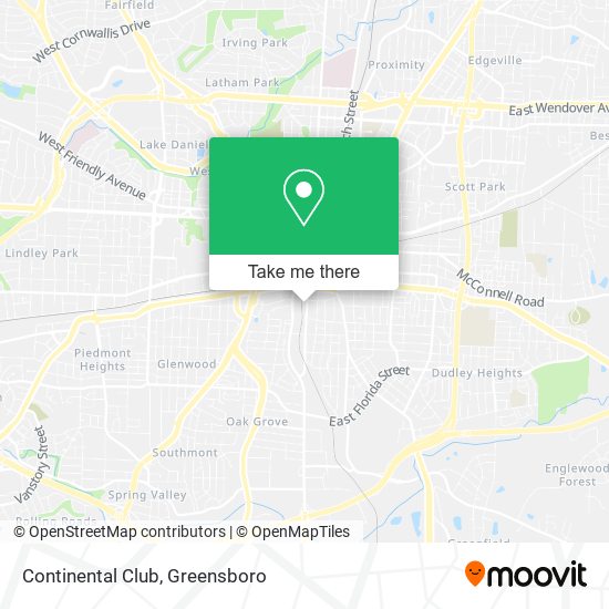 Mapa de Continental Club