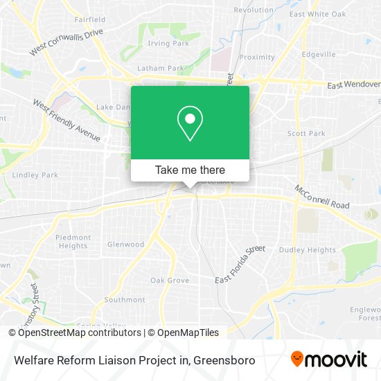 Welfare Reform Liaison Project in map