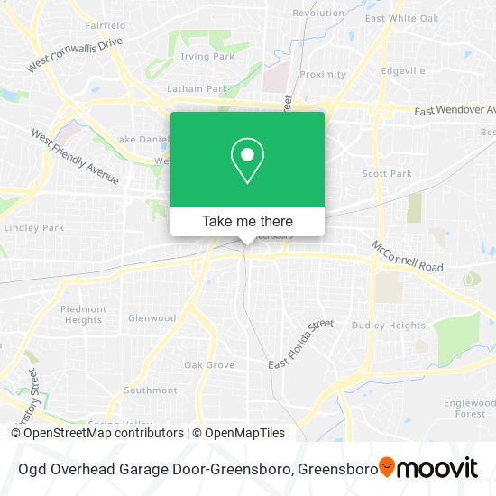 Mapa de Ogd Overhead Garage Door-Greensboro