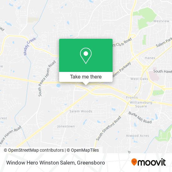 Window Hero Winston Salem map