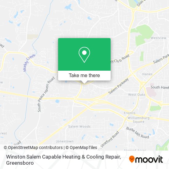 Mapa de Winston Salem Capable Heating & Cooling Repair