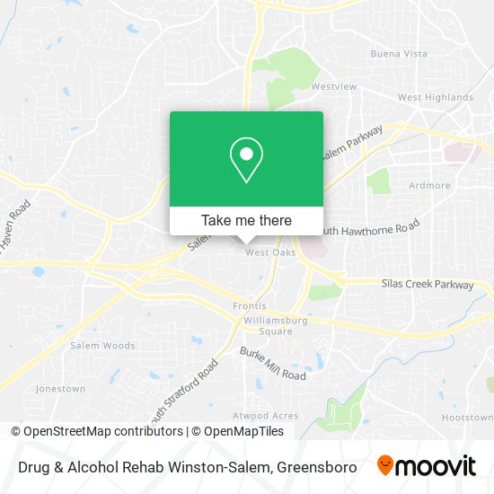 Mapa de Drug & Alcohol Rehab Winston-Salem