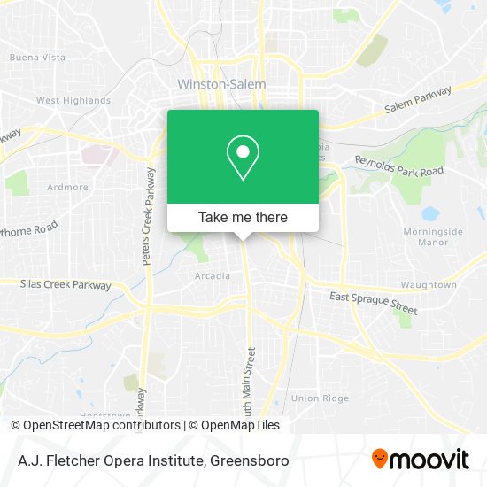 Mapa de A.J. Fletcher Opera Institute