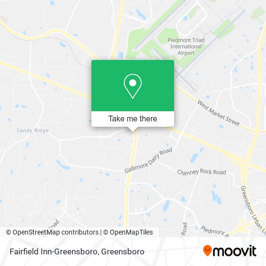 Fairfield Inn-Greensboro map