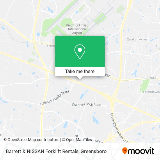 Barrett & NISSAN Forklift Rentals map