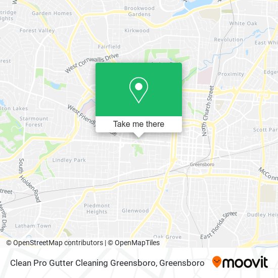 Clean Pro Gutter Cleaning Greensboro map