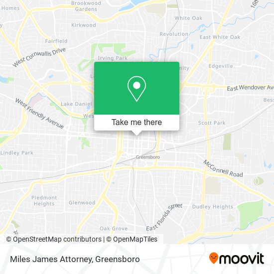 Miles James Attorney map