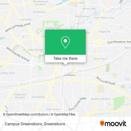 Mapa de Campus Greensboro