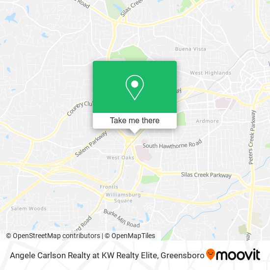 Mapa de Angele Carlson Realty at KW Realty Elite