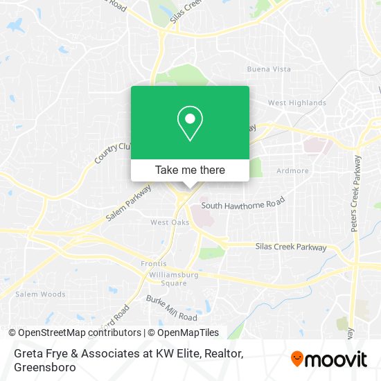 Greta Frye & Associates at KW Elite, Realtor map