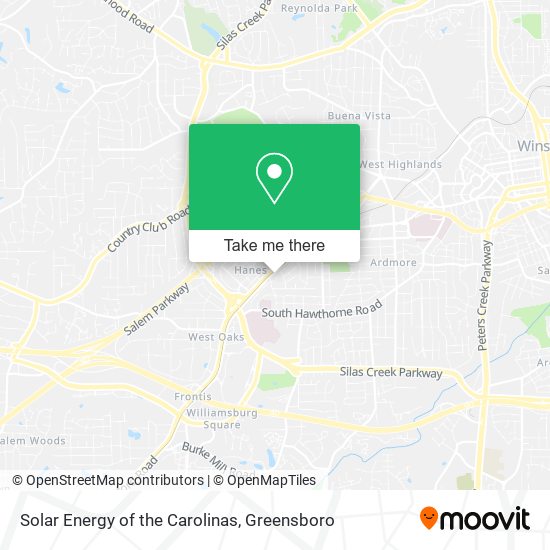 Mapa de Solar Energy of the Carolinas