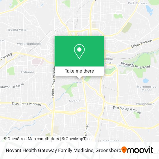 Novant Health Gateway Family Medicine map