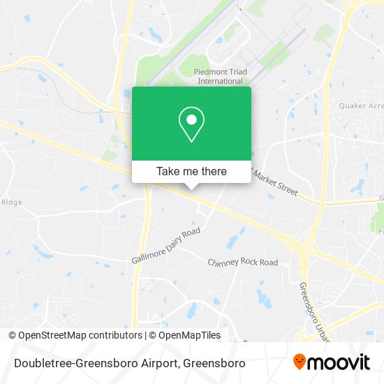 Doubletree-Greensboro Airport map