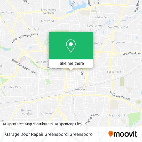 Garage Door Repair Greensboro map