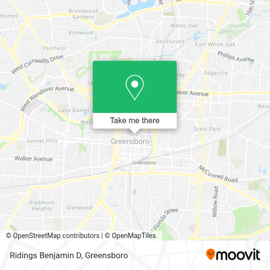 Ridings Benjamin D map