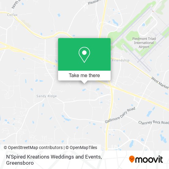 Mapa de N'Spired Kreations Weddings and Events