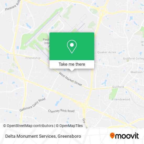 Delta Monument Services map