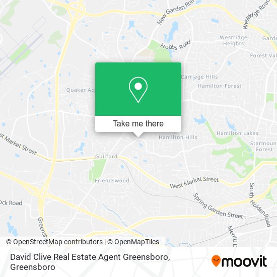 David Clive Real Estate Agent Greensboro map