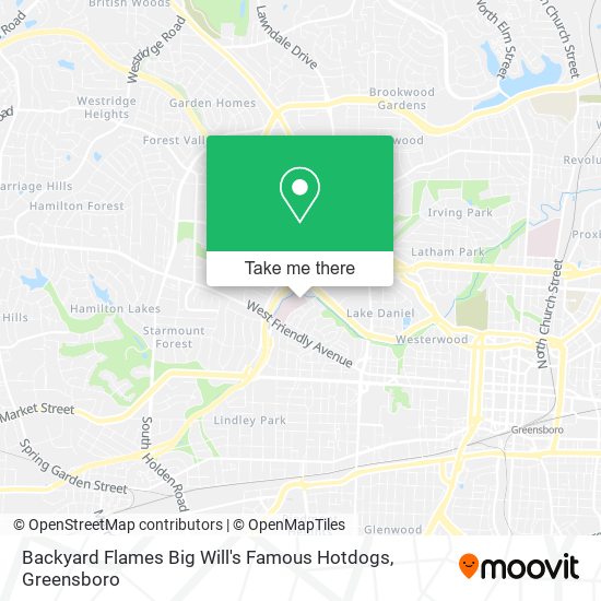 Backyard Flames Big Will's Famous Hotdogs map