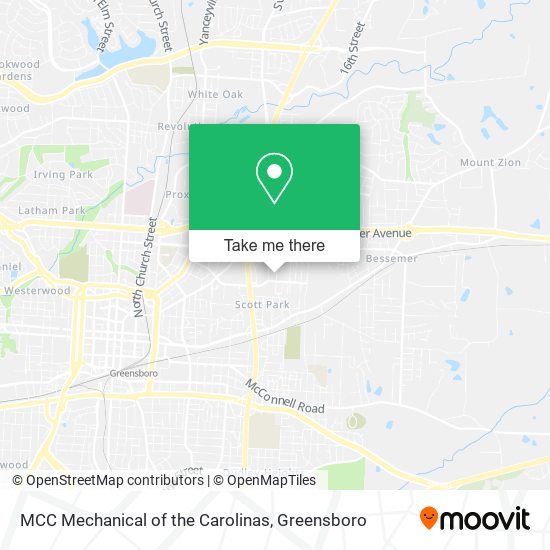 MCC Mechanical of the Carolinas map