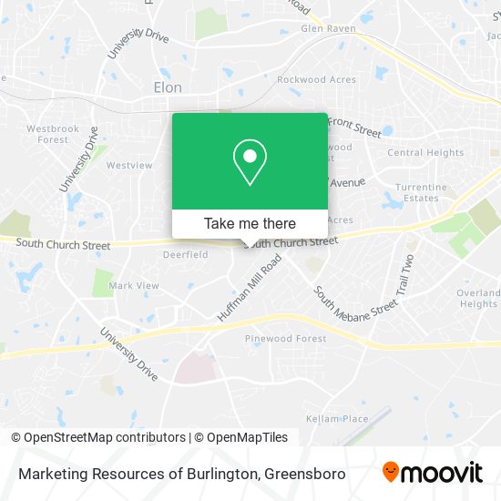 Marketing Resources of Burlington map