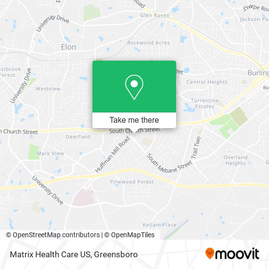 Matrix Health Care US map