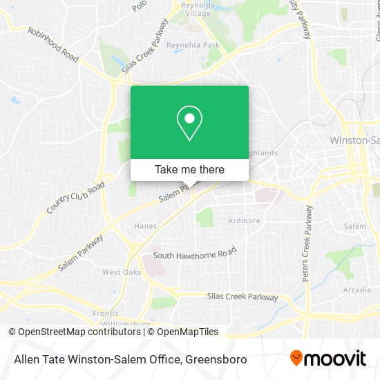 Allen Tate Winston-Salem Office map