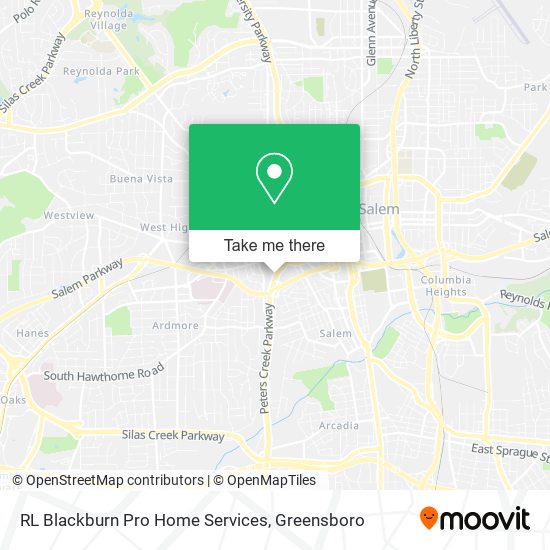 Mapa de RL Blackburn Pro Home Services