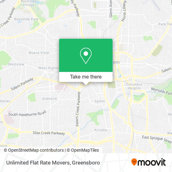 Mapa de Unlimited Flat Rate Movers