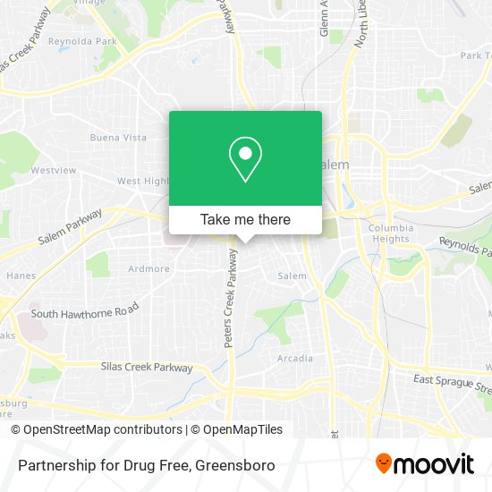 Partnership for Drug Free map