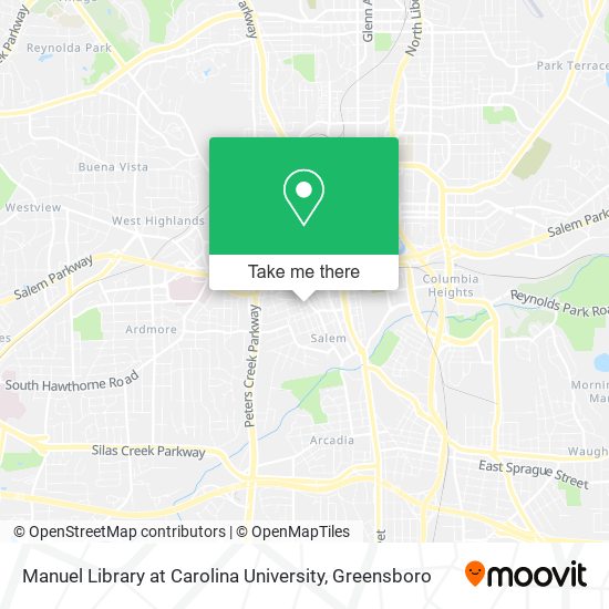 Manuel Library at Carolina University map