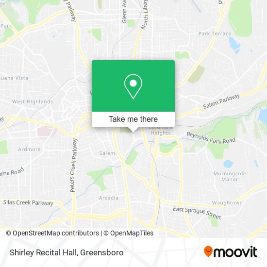 Shirley Recital Hall map