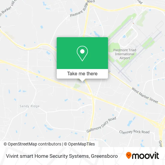 Mapa de Vivint smart Home Security Systems