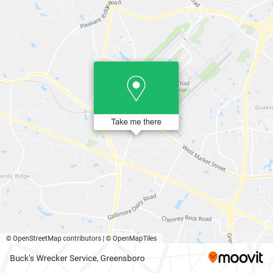 Buck's Wrecker Service map