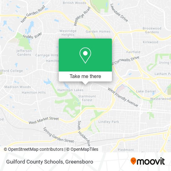 Mapa de Guilford County Schools