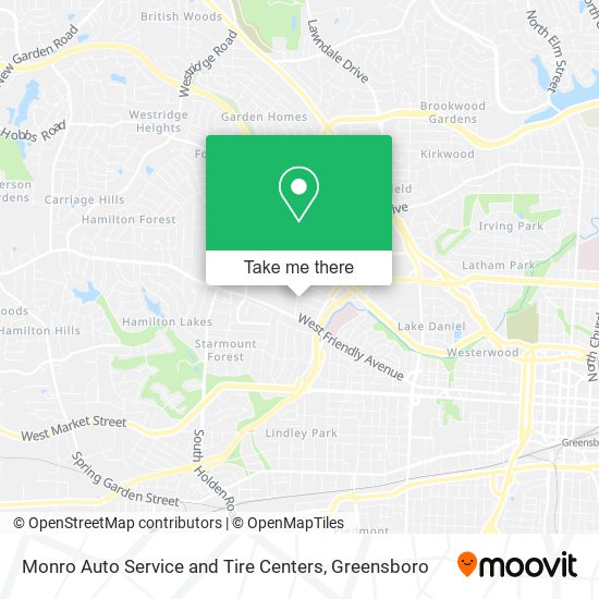 Mapa de Monro Auto Service and Tire Centers