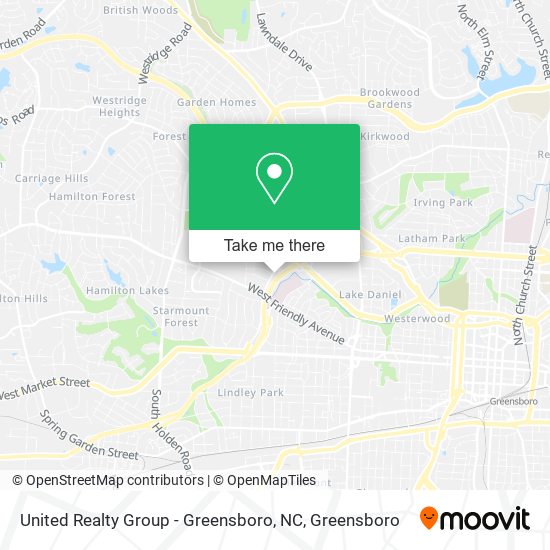 Mapa de United Realty Group - Greensboro, NC