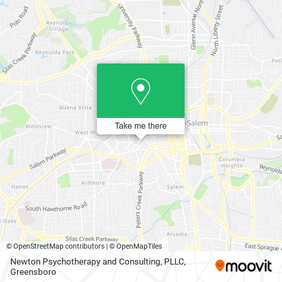 Mapa de Newton Psychotherapy and Consulting, PLLC