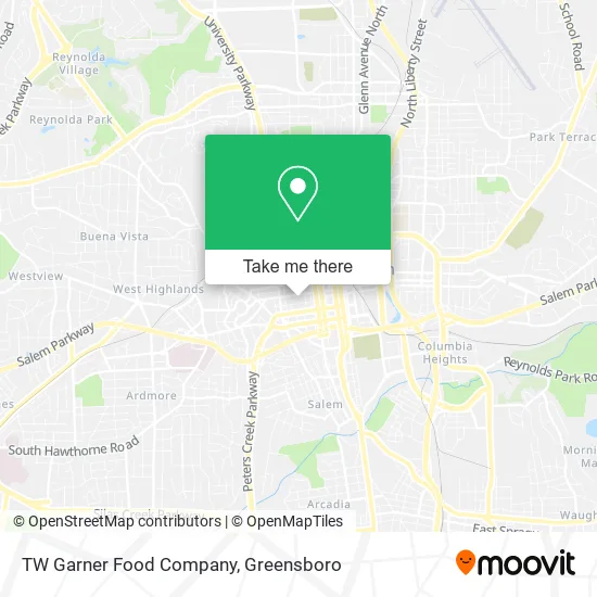 TW Garner Food Company map