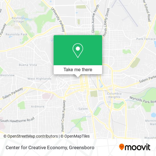 Center for Creative Economy map