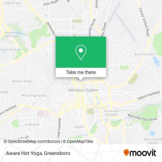 Aware Hot Yoga map