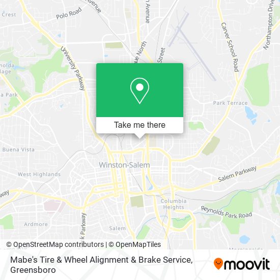 Mapa de Mabe's Tire & Wheel Alignment & Brake Service