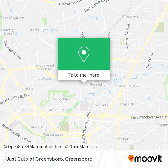 Just Cuts of Greensboro map