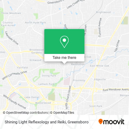 Mapa de Shining Light Reflexology and Reiki