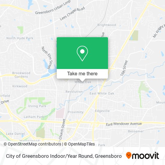 City of Greensboro Indoor / Year Round map