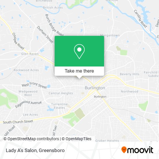 Lady A's Salon map