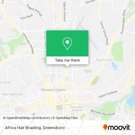 Africa Hair Braiding map