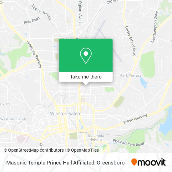 Masonic Temple Prince Hall Affiliated map