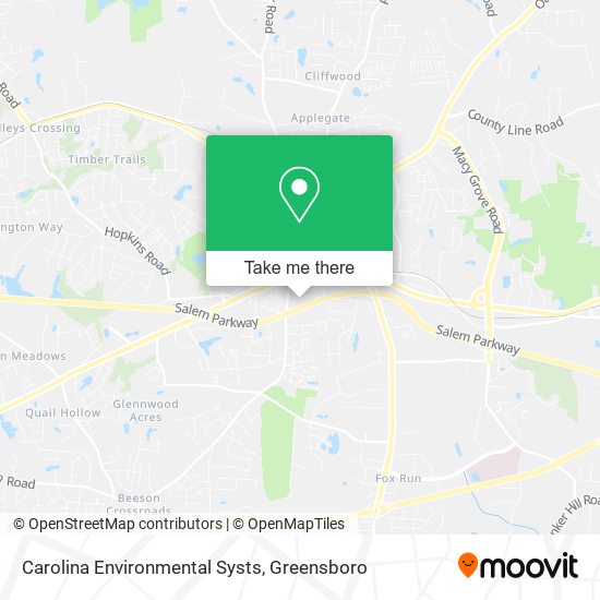 Carolina Environmental Systs map