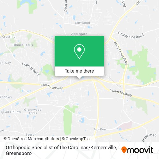 Mapa de Orthopedic Specialist of the Carolinas / Kernersville